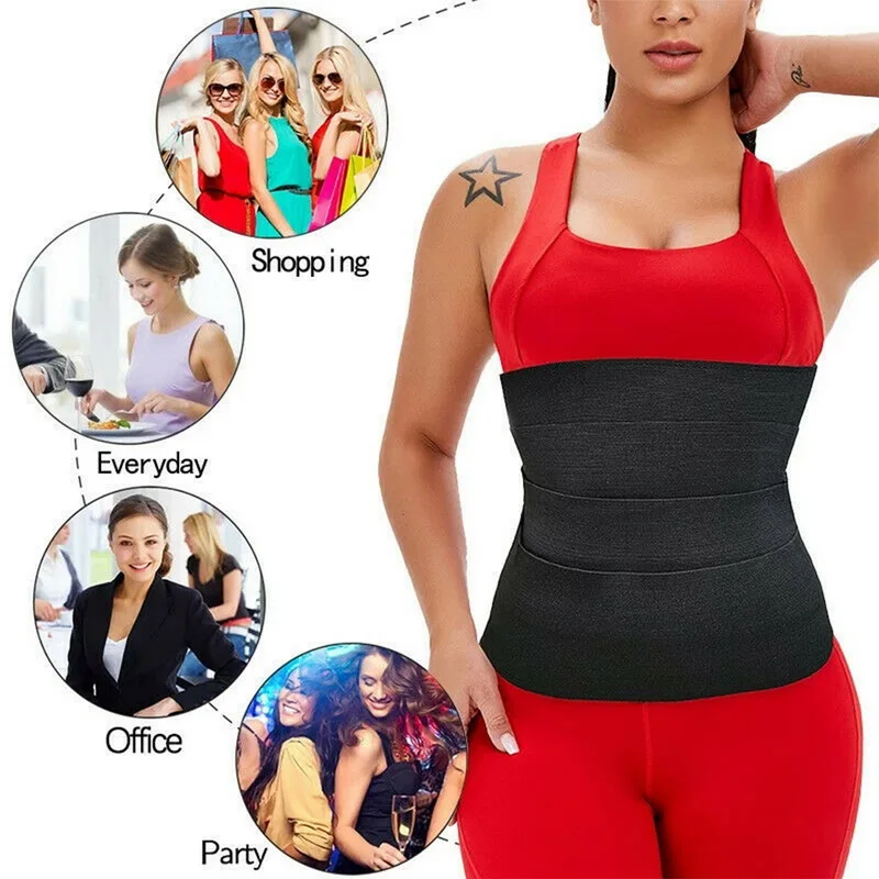 strapless shapewear Waist Trainer Women Slimming Sheath Snatch Me Up Bandage Wrap Body Shaper Tummy Shapewear Trimmer Belt Corset Top Stretch Bands maidenform shapewear