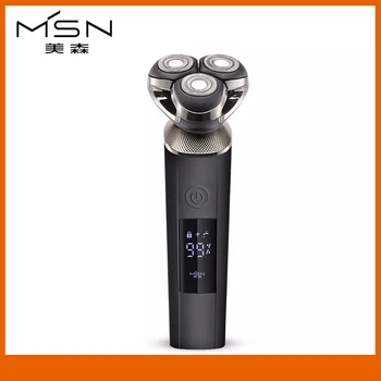 

MSN Smart Electric Shaver Waterproof Large LCD Screen Cordless Type-C Rechargeable Dry Wet Shave Razor Self-washing