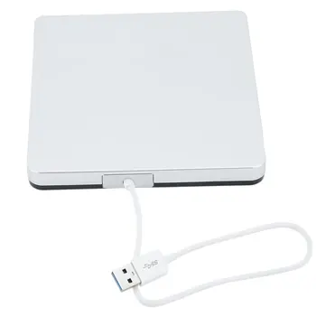 

Portable White Pallet Type External Slim USB 3.0 DVD-RW Burner Writer External Hard Drive For Laptop Computer