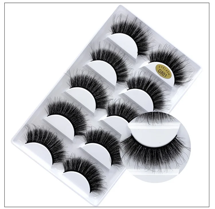 SEXYGO 1/5/10 pairs mink lashes natural 3d mink eyelashes mink false eyelashes full strip lashes wispy cilios g800 cils