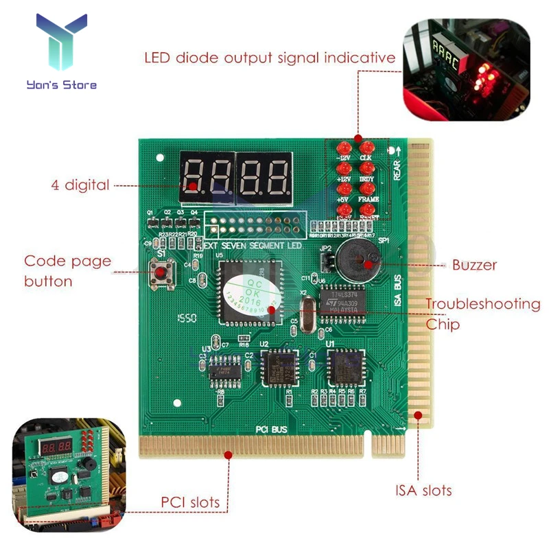 2 / 4 ڸ LCD ÷ PC м ISA PCI  Mian 忡   LED ǥñ  Ʈ ī   ׽