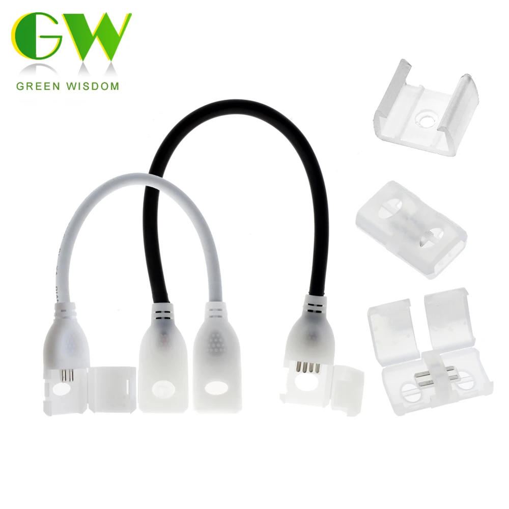 2pin 4pin 110В 220В Светодиодная лента разъем один цвет RGB высокое напряжение светильник