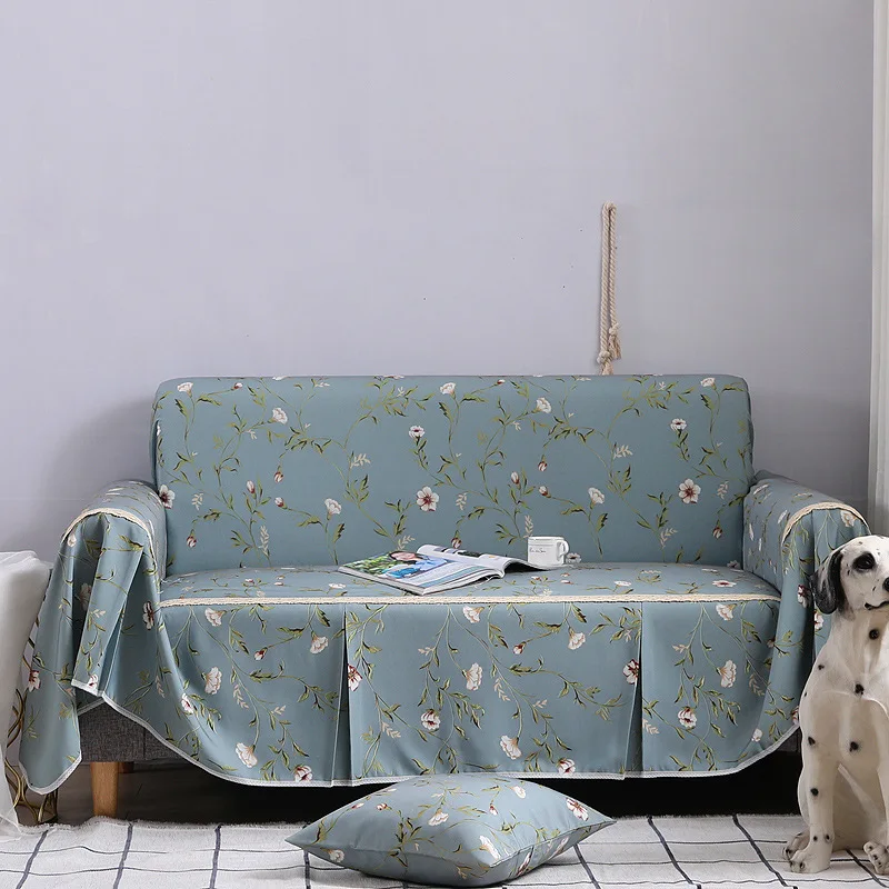 

Universal Thick Comfortable Hipster Plant Printed Full Cover Sofa Cover Backrest Towel Anti-slip Full Cover