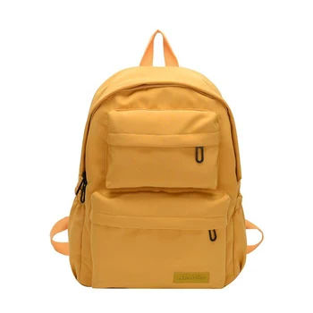 

Solid Color Backpack For Women 2020 Waterproof Nylon Multi Pocket Travel Backpacks Large Capacity School Bag For Teenage