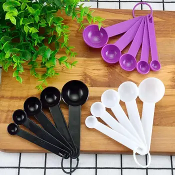 

Plastic Measuring Spoon Set 5 Piece Set With Scale Baking Meter Color Diy Measuring Spoon Spoon Baking Tool Set Measuring Spoons