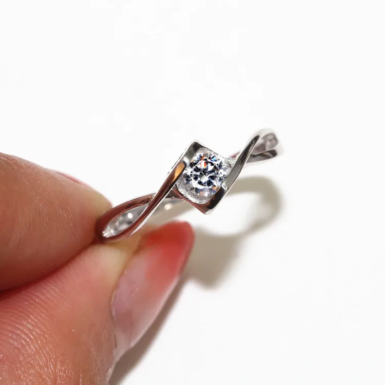 Lab Diamond Ring Silver 925 Solitaire Wedding Ring for Women silver rings,silver ring,wedding rings,silver plated ring