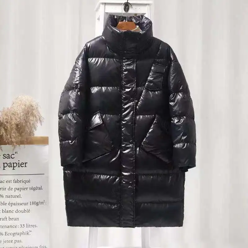 90% White Duck Down Thick Warm Jacket Female Parkas Winter Loose Long Fashion Feather Down Coat Snow Outwear
