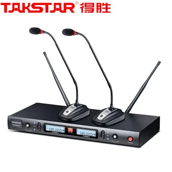 

Takstar TS-8807TT Dual channel UHF Wireless Microphone TUNER diversity conference microphone for Conference training teaching PA