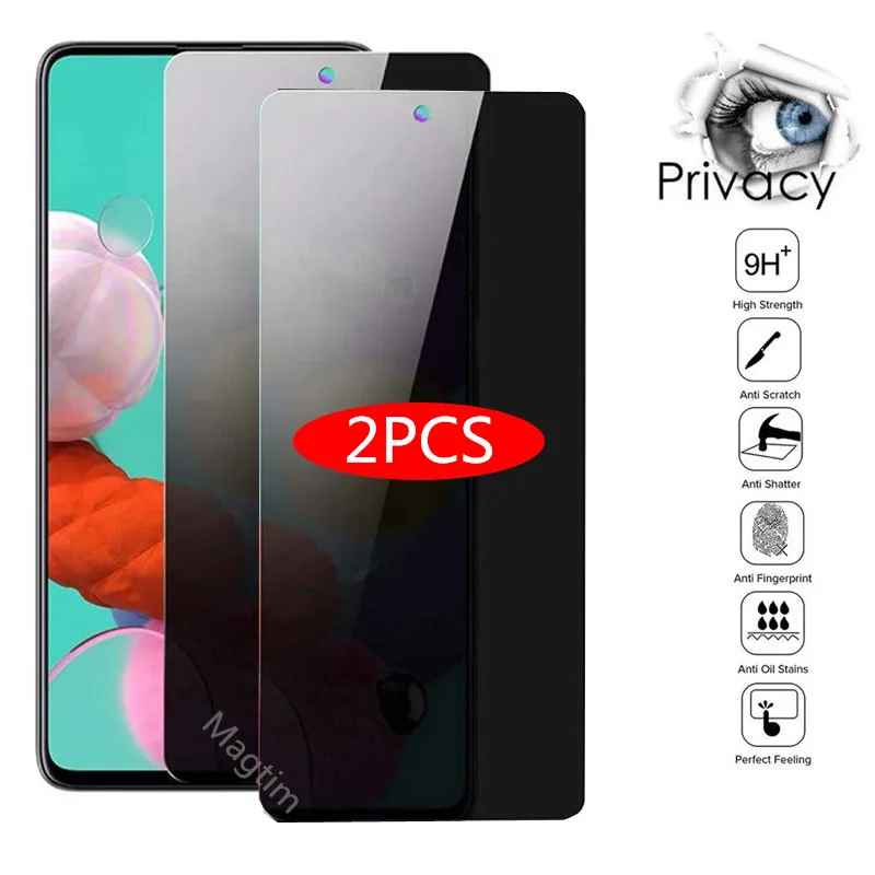 2 шт. антишпионское закаленное стекло для Samsung A71 A72 A51 A52 A31 A32 A21s Защитная пленка