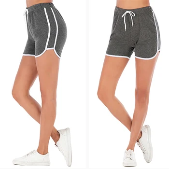 

Women Summer Sports Shorts High Waist Ladies Casual Jogging Solid Color Shorts Feme