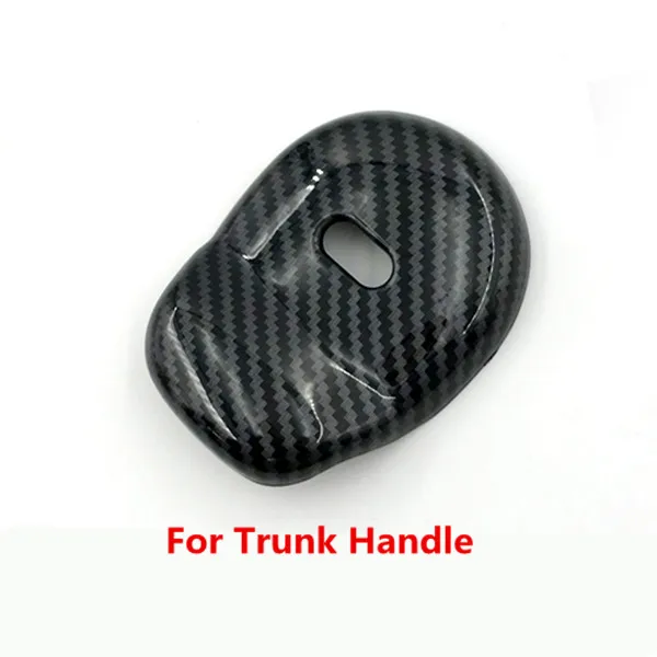 For Trunk Handle Карбоновое волокно печатные автомобильные Наружные молдинги дверная чаша наклейка ручка Крышка брови отделка окна для Smart fortwo - Цвет: For Trunk Handle