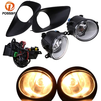 

POSSBAY Front Driving Fog Light Lamp Fit for Toyota Vios/Limo (XP90) 2007-2013 With 1 Pair Fog Light Cover Grilles