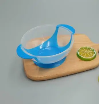 blue bowl Детские PP чаши детские пищевые добавки для малышей Нескользящая присоска чаша супер всасывающая детская пудинг Прозрачная чаша на присоске - Цвет: blue bowl