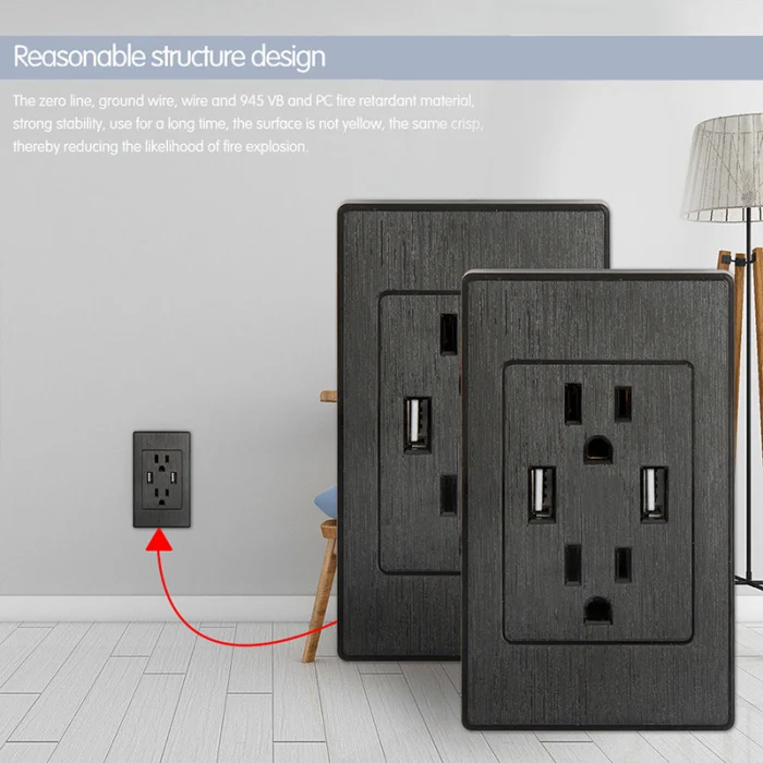 Двойной USB порт розетка зарядное устройство AC Розетка US Plug DU55