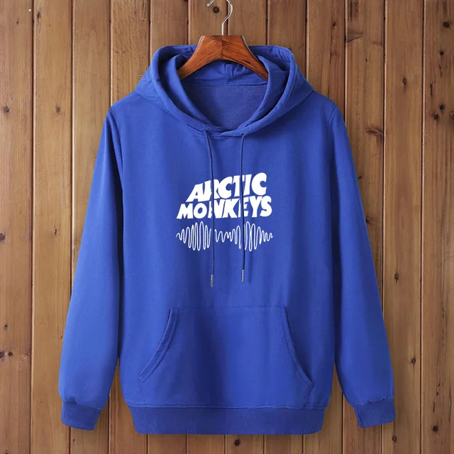 Blue-W Осень Зима ARCTIC MONKEYS звук волны печатных флисовые толстовки с длинным рукавом Пуловеры женские/мужские хип-хоп свитера для скейтборда - Цвет: Blue-W