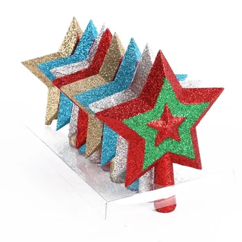 

New 8pcs/set Pentagram Christmas Tree Top Star New Year Christmas Tress Decoration Christmas Tree Toppers