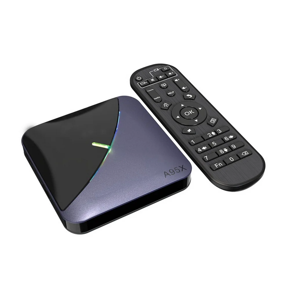 A95X F3 RGB светильник 8K ТВ коробка Android 9 0 4 Гб 64 Amlogic S905X3 32 Wifi смарт медиаплеер A95XF3 X3 2