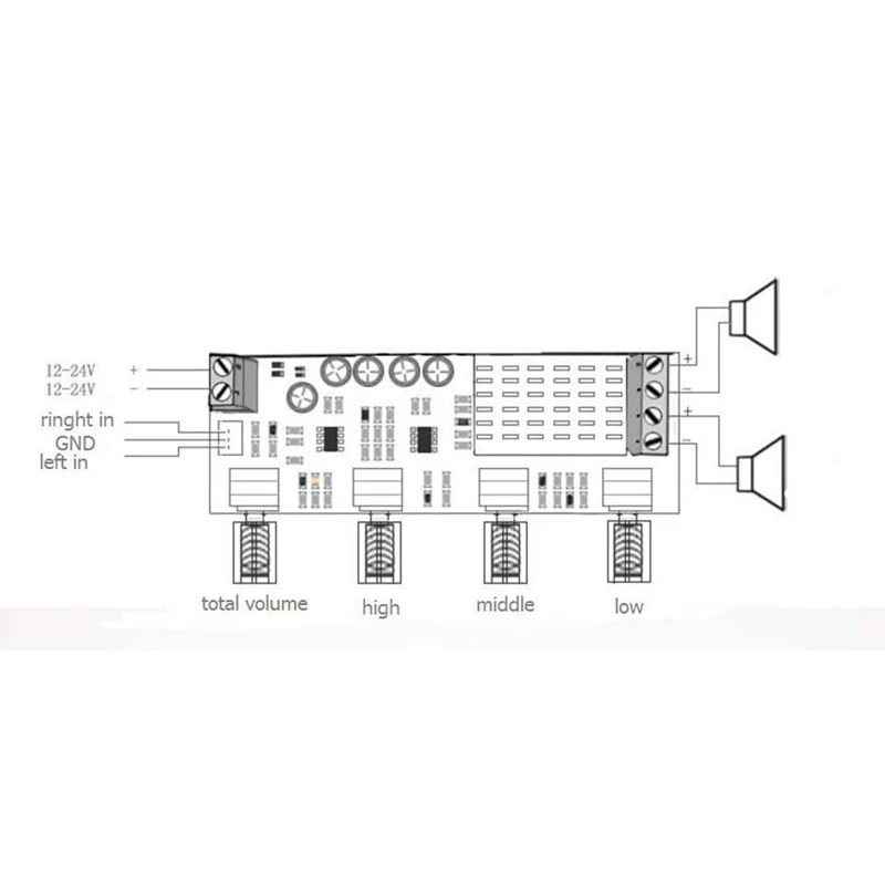 XH-M577 TPA3116D2 аудио высокой мощности тон ОП усилители DC 12-24 В двухканальный стерео 2x80 Вт Цифровой усилитель доска B4-003