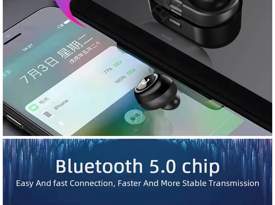 FGCLSY Новые беспроводные Bluetooth наушники мини в ухо Музыкальная гарнитура стерео спортивные наушники с микрофоном зарядная коробка для iPhone