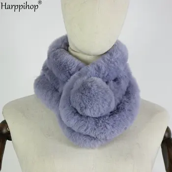 

Winter Warm Ring Scarfs Plush Faux Rabbit Fur Ring Scarfs Solid Color Collar Wrap Girl Women Winter Soft Neck Warmer Scarves