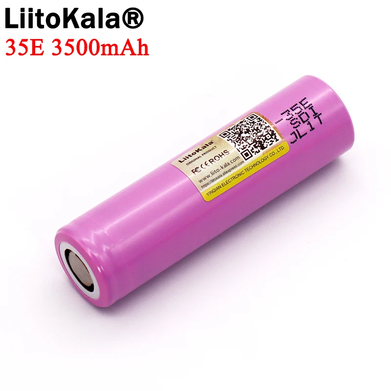 Литиевая батарея Liitokala 4 40 шт. оригинальная мощность 18650 35E 3500 мАч 3 7 В 25A высокая