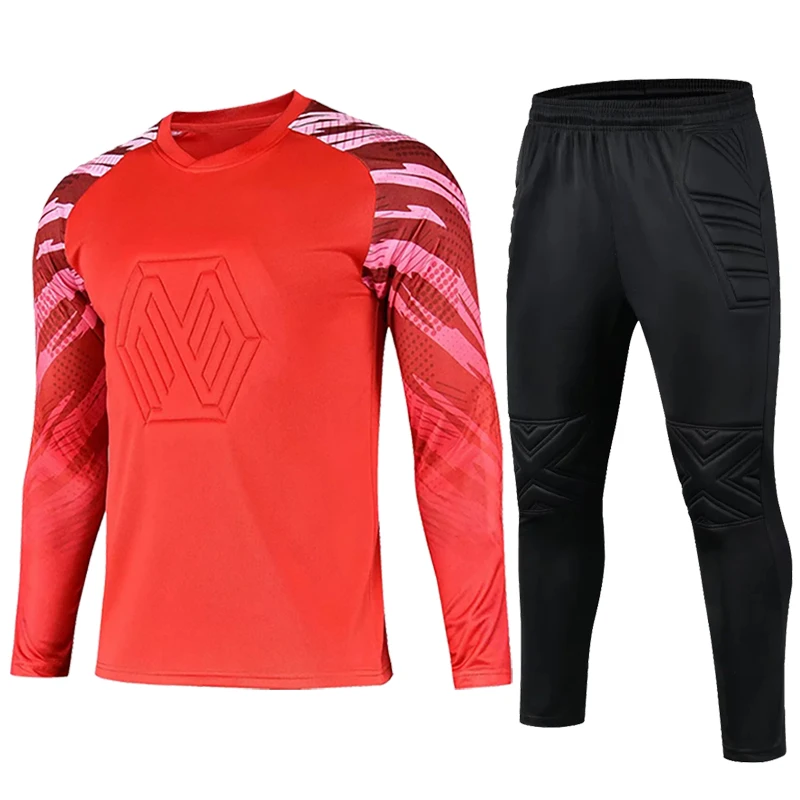 Football jerseys uniform Goalkeeper Shirts Long sleeve Pant soccer wear goalkeeper Training Uniform Suit Protection Kit Clothes