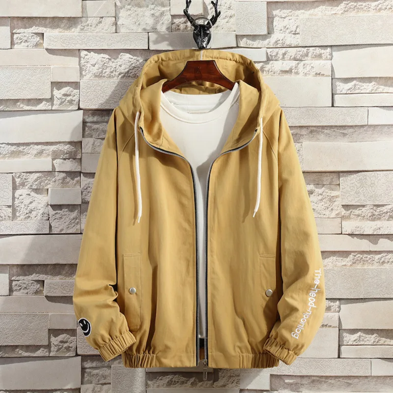 

MEN'S Coat 2019 New Style Autumn Korean-style Trend Pure Cotton on Clothes Students Spring And Autumn Casual Hooded Jacket