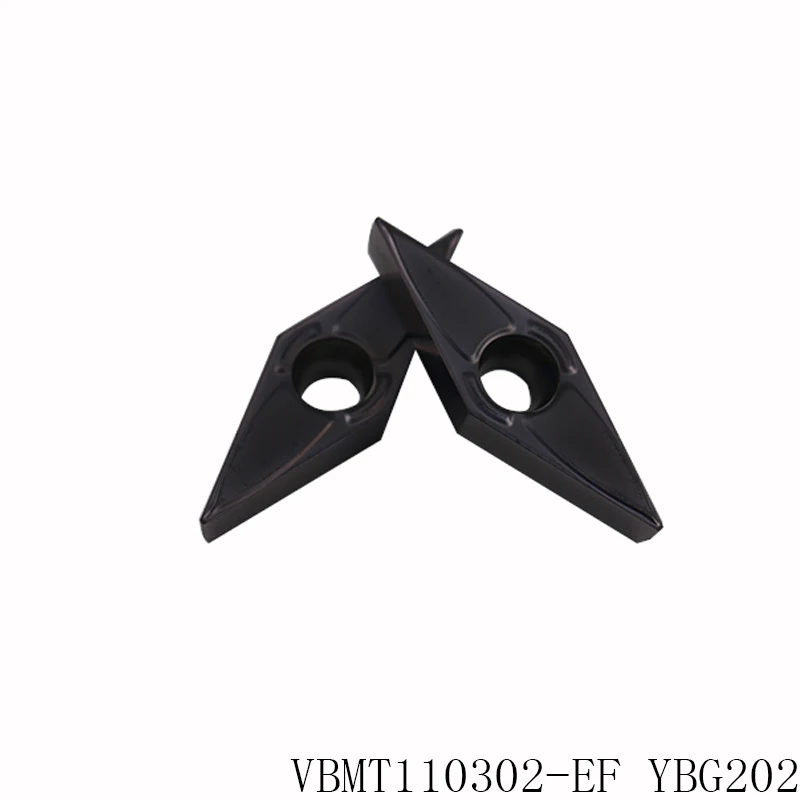 10 шт. VBMT110302-EF YBG205 VBMT110302-EF YBG202 VBMT220-EF твердосплавный режущий инструмент вставки для нержавеющая сталь