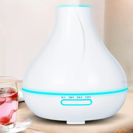 400ml flat top drip humidifier white essential oil aroma diffuser 7 color LED option aromatherapy bedroom use | Бытовая техника