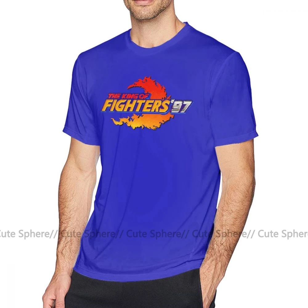 Футболка с надписью «King Of Fighter»; футболка с надписью «King Of fightors 97 Neo Geo»; Мужская футболка с графическим принтом; Повседневная отличная футболка - Цвет: Blue