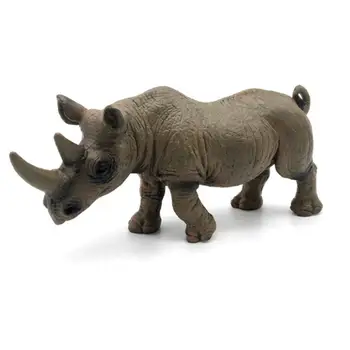 

1 PC Animal Model Toy Simulation African Male Rhino Wildlife Animal Model Display Figure Kids Toy Gift