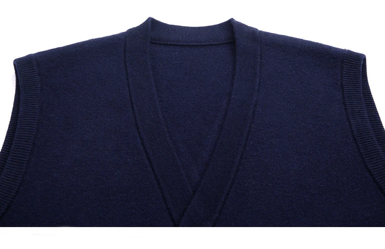 MACROSEA осень и зима мужской монотонный кардиган шерстяной свитер классический стиль мужской свитер без рукавов кардиган жилет 9069