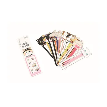 

6pack/lot Kawaii Private Cat Bookmark Paper Cartoon Animals Hollowing out Bookmark Promotional Gift Film Bookmark