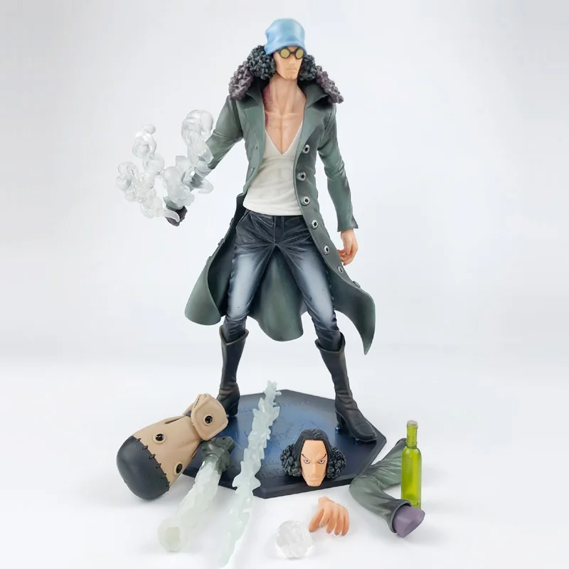 Anime Figure One Piece Admiral Aokiji Kuzan Portrait of Pirate Action Figma PVC Toys Collection Brinquedos Model Juguetes 27cm | Игрушки и