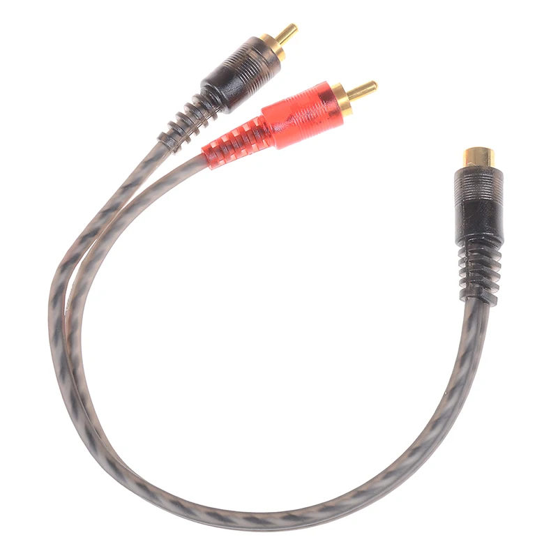 27 см автомобильный аудио 1RCA женский 2RCA мужской Y сплиттер кабель конвертер шнур