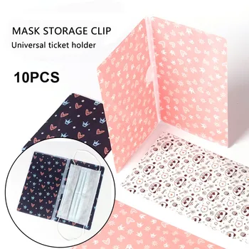 

10pcs Portable Face Masks -keeper Storage Clip Foldable Organizer Storage Folder Clip Clothet Organizer Zero Waste Органайзер@47