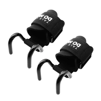 

2pcs Wrist Support With Hooks Anti-slip Adjustable Gloves Gym Fitness Weight Lifting Arms Strength Training Strap Grip Accessori