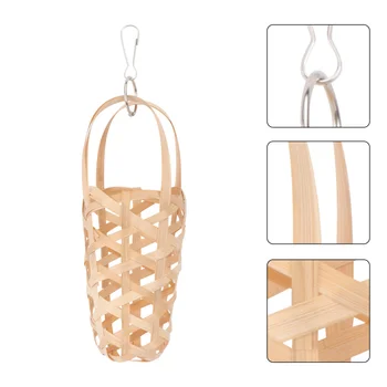 

1PC Parrot Foraging Basket Pet Chicks Birds Foraging Chewing Toy (Wood Color)