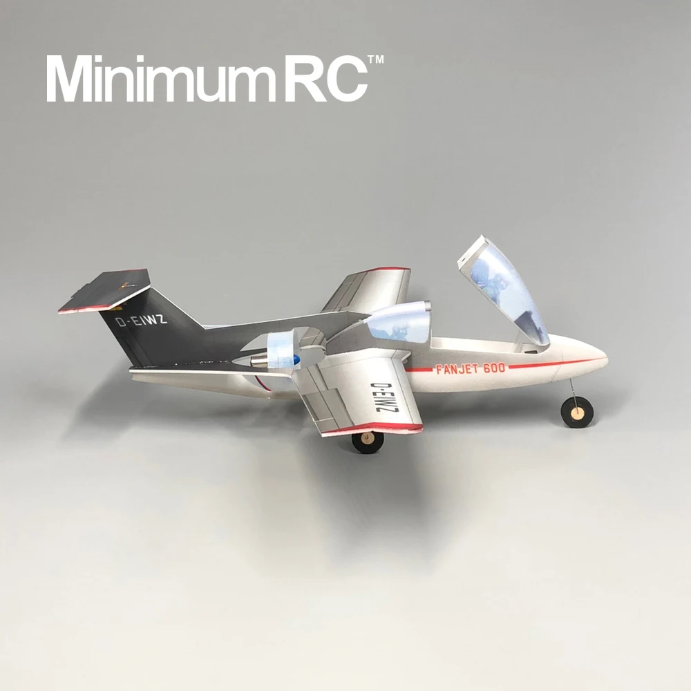 MinimumRC Fan Jet 600 35 мм EDF 360 размах крыльев 3 канальный тренажер неподвижное крыло RC