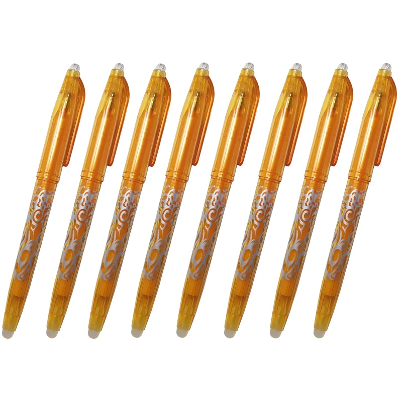 8pcs Orange 8 шт./компл. 0,5 мм стираемая ручка волшебный писать нейтральный ручка гелевая Pilot - Цвет: 8pcs Orange