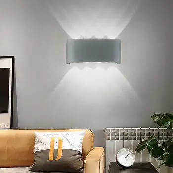 

HuaXinV LED Wall Lights Outdoor, arc source 12W 16W Light Lights with Light Source, Install on IP65 Waterproof wall lamps arts
