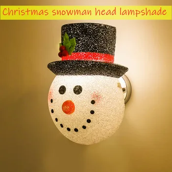 

Lampshade Corridor Lampshade Adornment Christmas Snowman Head Lampshade Door Hanging Snowman Corridor Wall Lamp Street Lampshade