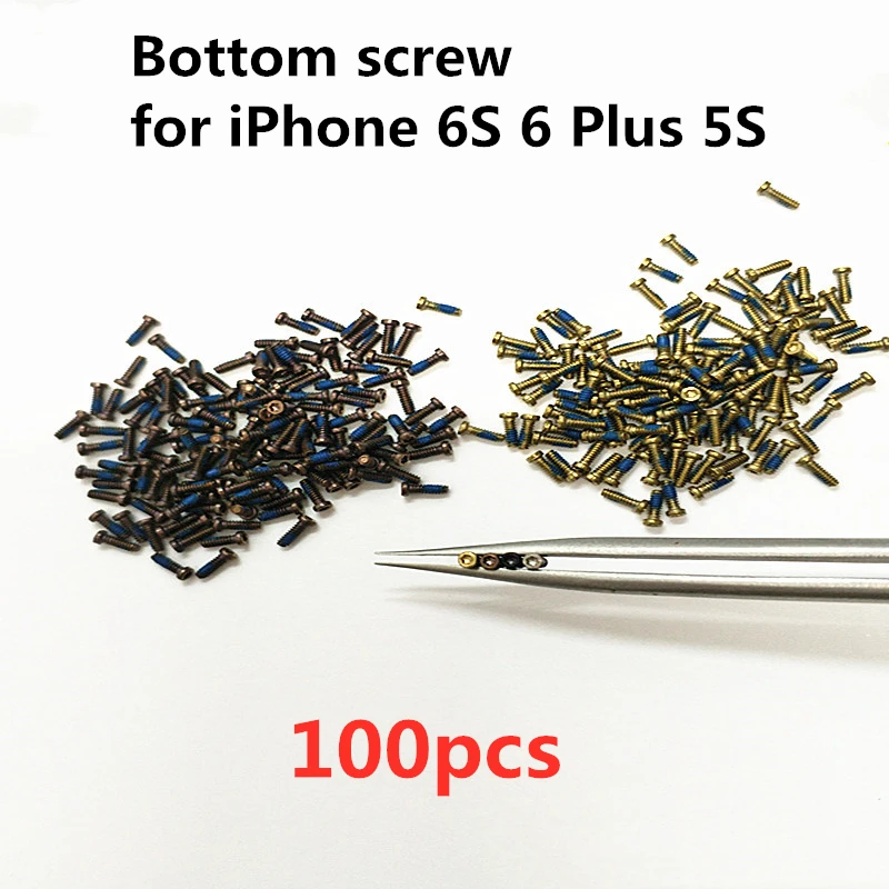 100 шт. нижний винт для iPhone 6S 6 Plus 5S док-станция соединитель Torx 5 точек винты со