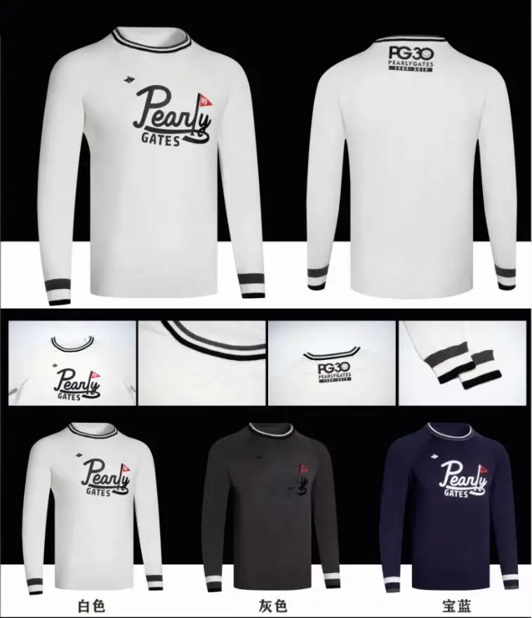 

2019 new golf apparel men's long-sleeved sweater quick-drying breathable golf apparel golf clothes