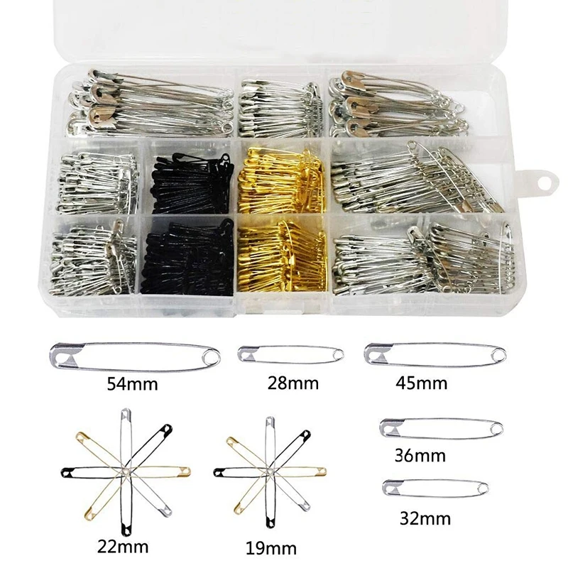 700Pcs in Set Pins Large Assorted Durable 7 Sizes 19Mm - 54Mm for Home School Art Craft Sewing Jewelry Making | Дом и сад
