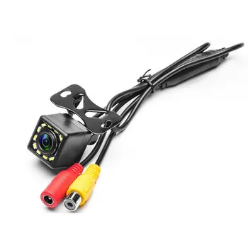 

12 Lights Plug-In Square Rear View Camera Car Hd Night Vision Waterproof Reversing Image Rear View Camera Wide Angle