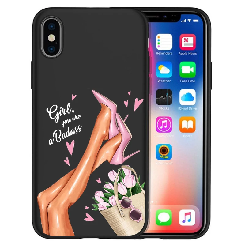 Модный чехол для телефона для девочек iPhone 11 11 Pro Max 5 5S 6 6S 7 8 Plus X XS Max XR для Capa iPhone 8 Case Etui