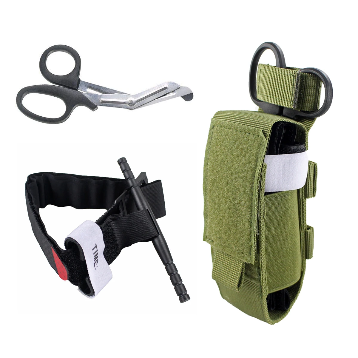 Tático de Uma Socorros para o Veículo do Carro Acampamento ao ar Torniquete Trauma Tesoura Molle Bolsa Kit Primeiros Equipamentos Livre Mão 11 Ferram. atividade ar livre