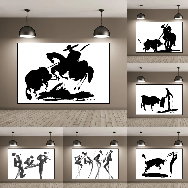 Абстрактная креативная симфония матадор танцы на бальных танцах черная белая