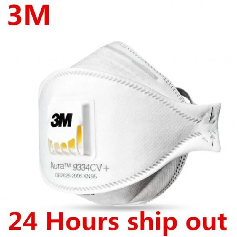 

90pcs/lot 3M FFP3 N95 Face Mask Mouth Mascherine PM2.5 FFP3 Respirator 9334CV+ Aura Mask Face Reusable tapabocas masque